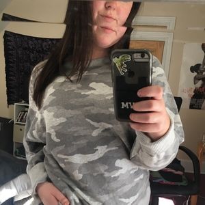 Gray Camo Crewneck Sweatshirt